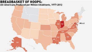 Illustration for article titled Infographics: Where Do High School Basketball Stars Come From, And Where Do They Go?